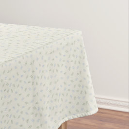 Mantel con patrón de garabatos verde y azul