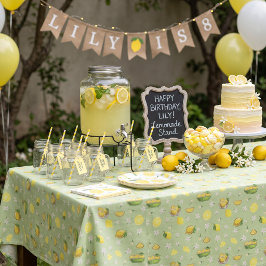 Mantel con patrón de limón de verano