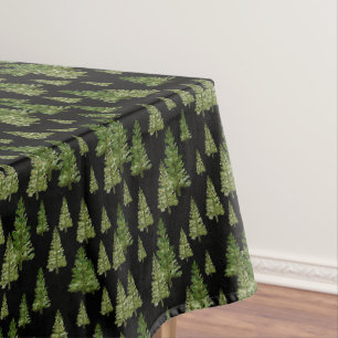 Mantel con tema de acuarela de pino invernal moder