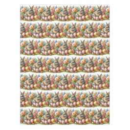 Mantel Conejo de Pascua Vintage Floral de Primavera  