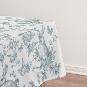 Mantel Conejos Bunny con Toile Francés Verde Dulce