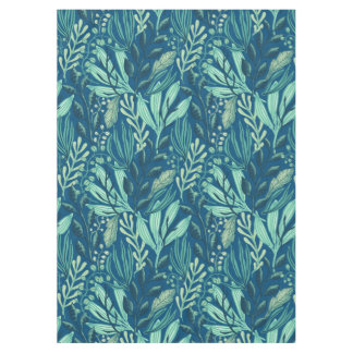 Mantel Contemporary Aquatics Blue Green Foliage