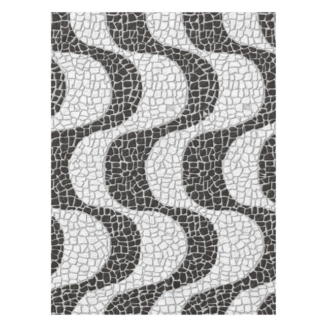 Mantel Copacabana Sidewalk Brazilian pattern (Anverso)