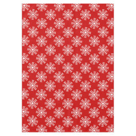 Mantel Copo de nieve básico del navidad rojo y blanco