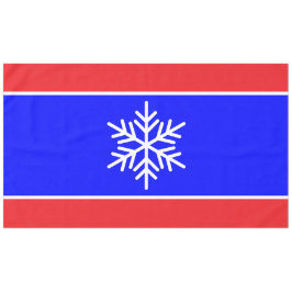 Mantel Copo de nieve blanco nórdico Reales Bandas Rojas A