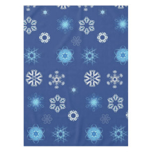 Mantel Copos de Navidad sobre azul