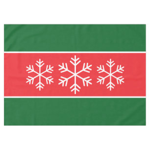Mantel Copos de nieve alpinos Rayas verdes del bosque roj