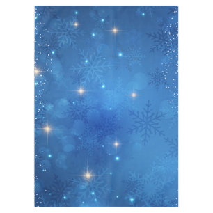 Mantel "Copos de nieve azules"