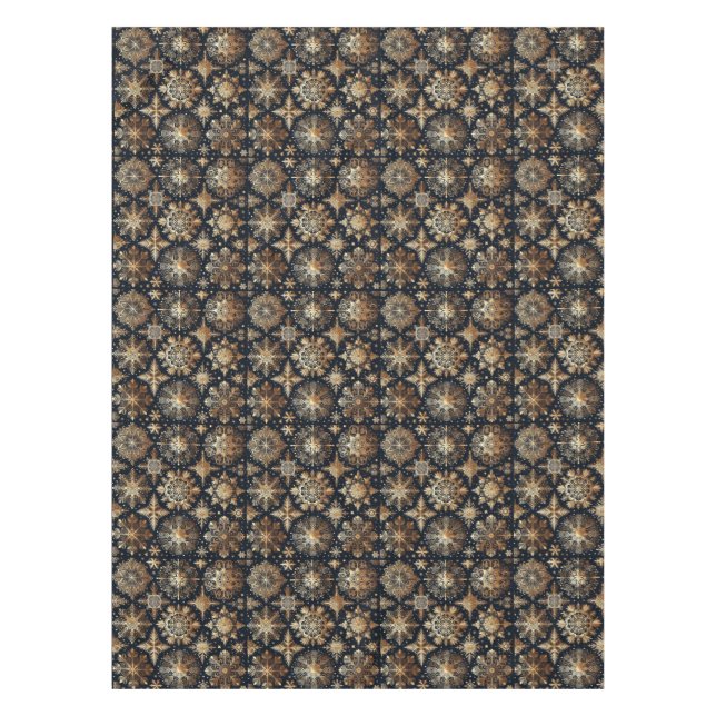 Mantel Copos de nieve dorados (Anverso)