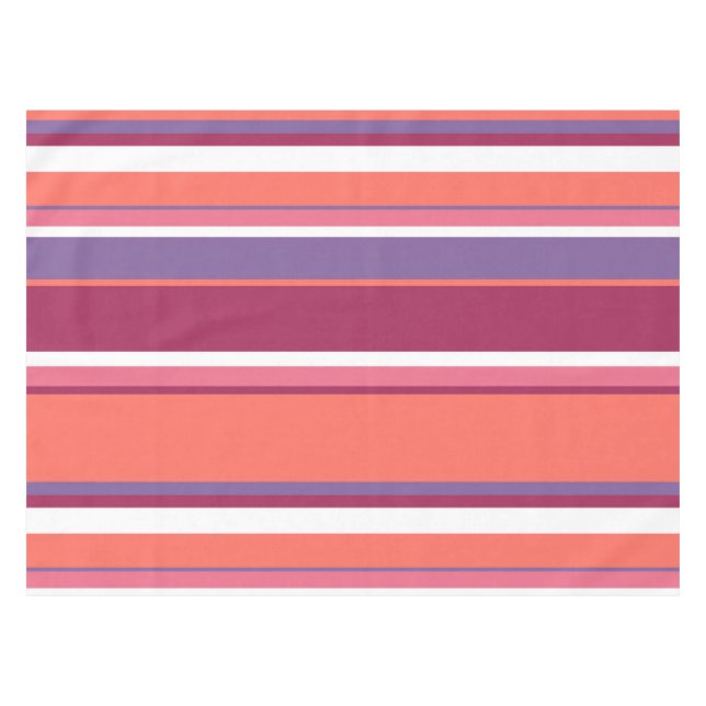 Mantel Coral vivo, rojo y violeta (Frente (Horizontal))