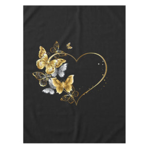 Mantel Corazón con mariposas doradas