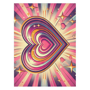 Mantel Corazón de arte pop de los años 70/San Valentín