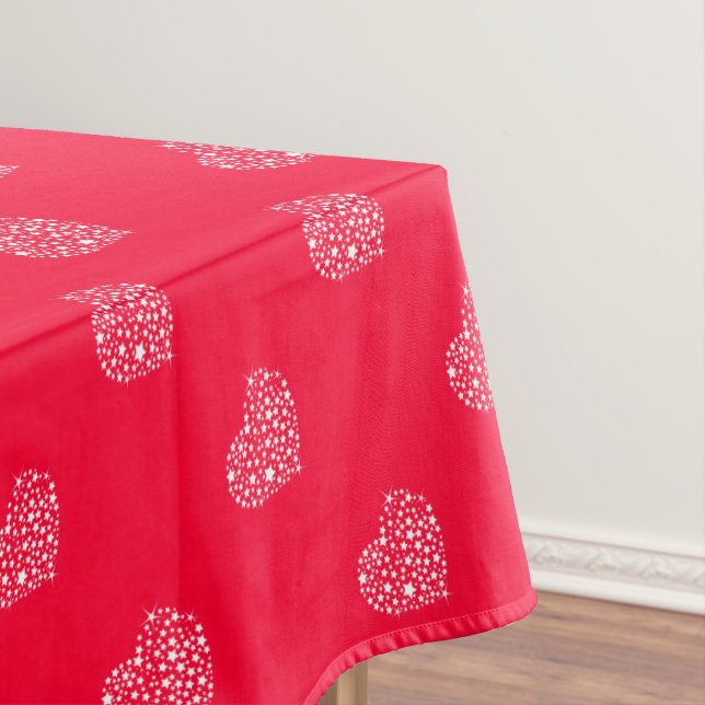 Mantel Corazón de brillo rojo y blanco (In Situ)