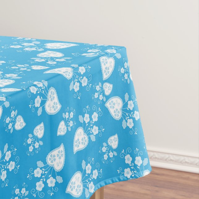 Mantel Corazón de flores azul (In Situ)