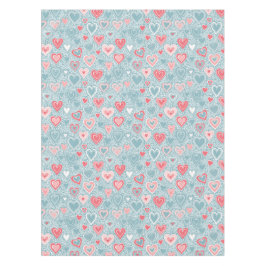 Mantel Corazón floral folclórica suave azul Chica rosa Ru