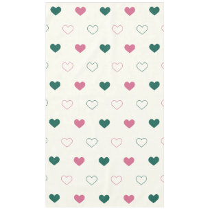 Mantel Corazón simple lindo sin costuras rosa / crema