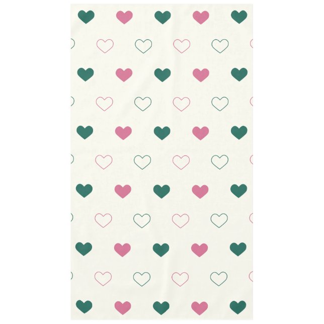Mantel Corazón simple lindo sin costuras rosa / crema (Anverso)