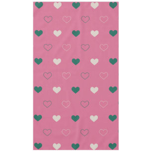 Mantel Corazón simple lindo sin fisuras rosa / verde