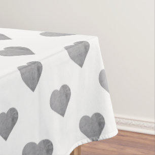 Mantel Corazones gris de hormigón simétricos pequeños en