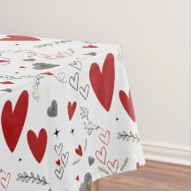 Corazones Rojo y Negro Garabateados Amor