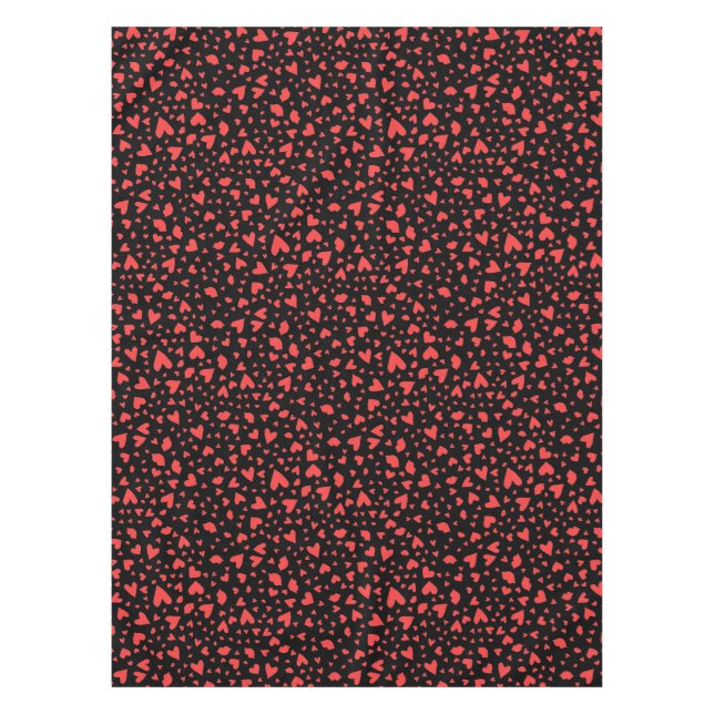 Mantel Corazones rojos y besos (Anverso)