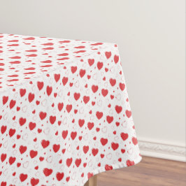 Mantel Corazones rojos y brillantes de pasión, lindo patr