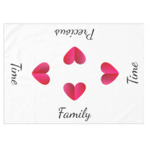 Corazones rosados de tiempo preciso en la familia
