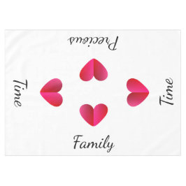 Mantel Corazones rosados de tiempo preciso en la familia