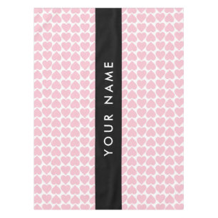 Mantel Corazones rosados, románticos, su nombre, personal