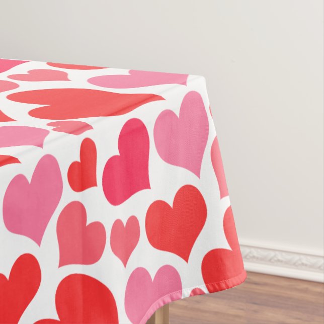Mantel Corazones rosados y rojos (In Situ)