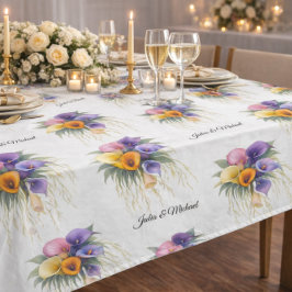 Mantel Corona de Lirios de Calla Decoración de Boda Recié