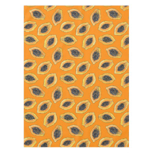 Mantel Cortes de Papaya en naranja