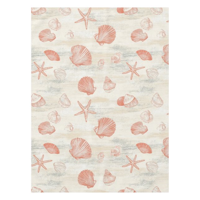 Mantel Costa Rústica - Aguas marinas, pez estrella, arrec (Anverso)