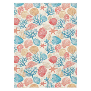 Mantel Costa Rústica - Aguas marinas, pez estrella, arrec