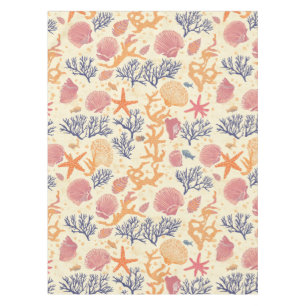 Mantel Costa Rústica - Aguas marinas, pez estrella, arrec