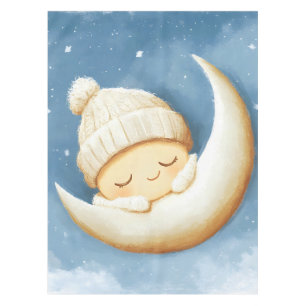 Mantel Cosy Knit Nap Cresent Moon