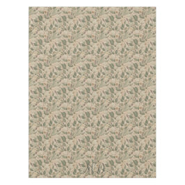 Mantel Cottagecore Floral Botánico Vintage Verde Salvia