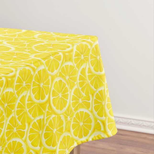 Mantel Cotton Tablecloth Lemons (In Situ)