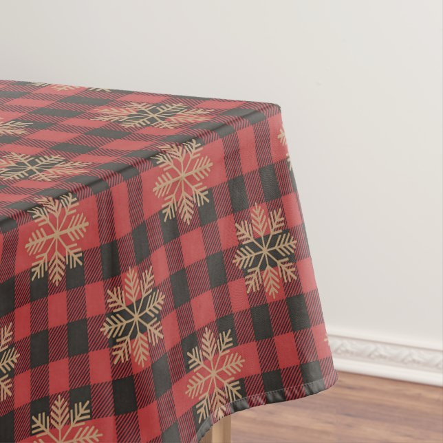 Mantel Country Christmas Snowflake Tablecloth (In Situ)