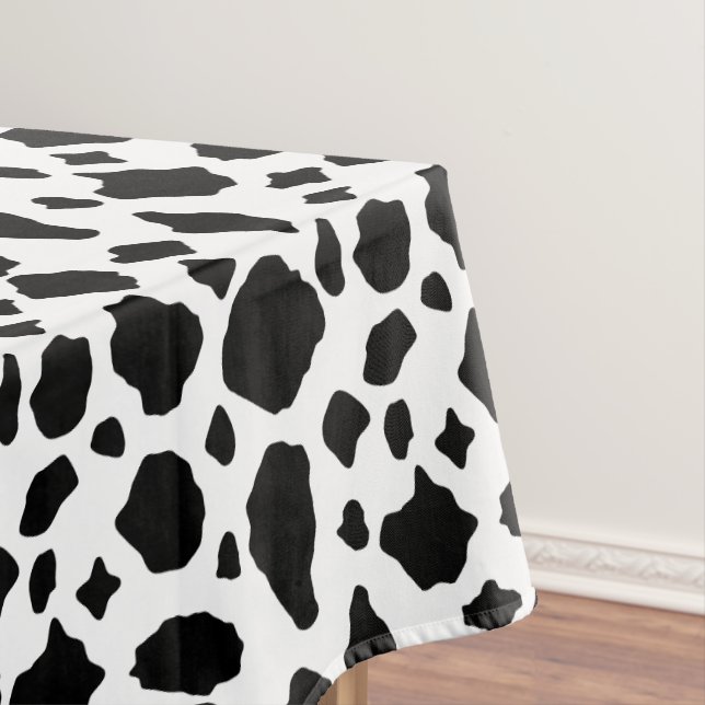 Mantel Cow Pattern Black White Country (In Situ)