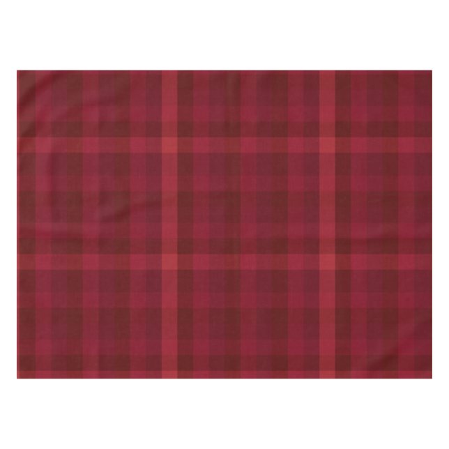 Mantel Cozy Red Plaid Check Pattern Rustic Farmhouse (Frente (Horizontal))
