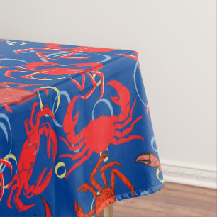 Mantel Crabs Patternx4 Blue BG