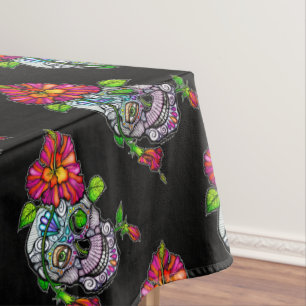 MANTEL CRÁNEO Y FLOR DEL AZÚCAR