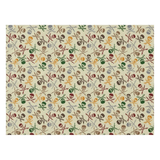 Mantel Cráneos del pirata con las espadas cruzadas (Frente (Horizontal))