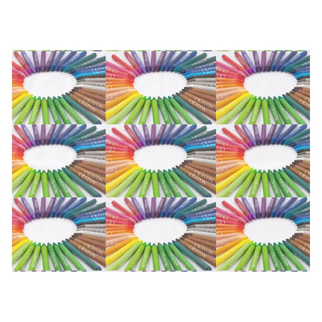 Mantel Crayones de tiza coloridos (Frente (Horizontal))