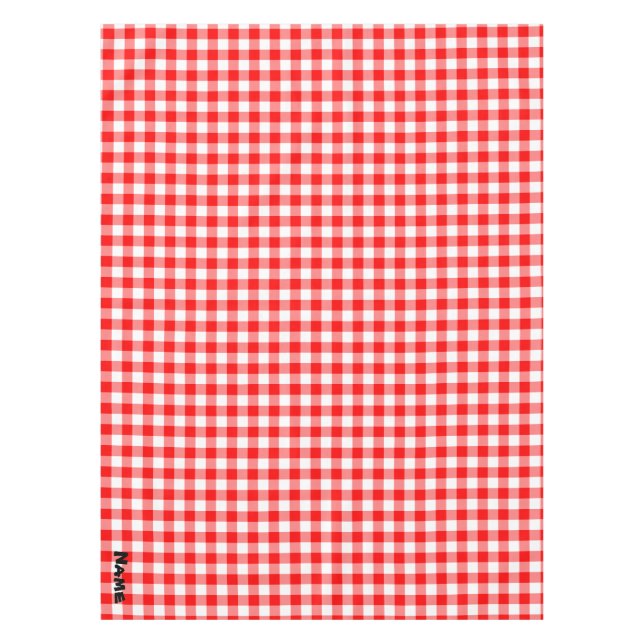 Mantel Crea tu propio Gingham Rojo (Anverso)