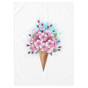 Mantel Crema rosa de hielo Sakura Waffle Cone