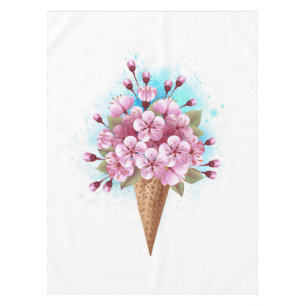 Mantel Crema rosa de hielo Sakura Waffle Cone
