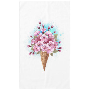 Mantel Crema rosa de hielo Sakura Waffle Cone