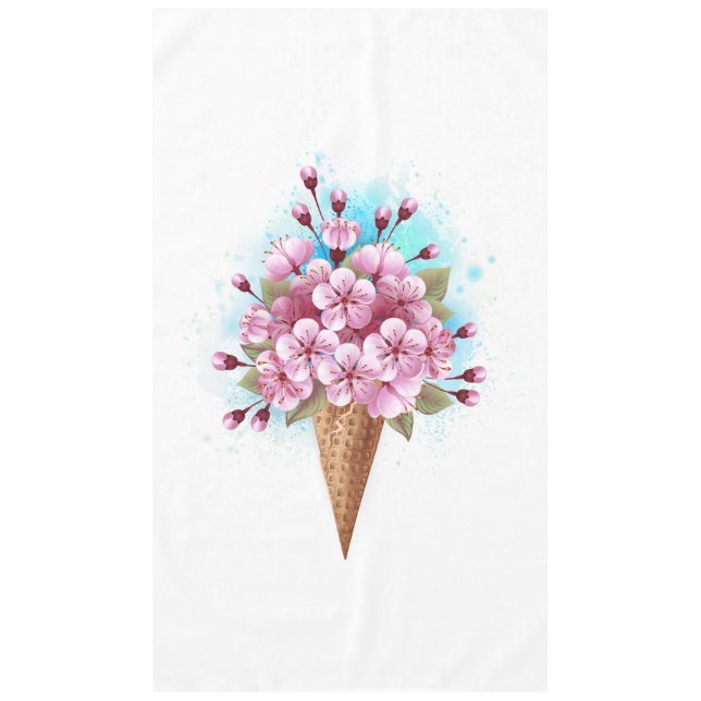 Mantel Crema rosa de hielo Sakura Waffle Cone (Anverso)